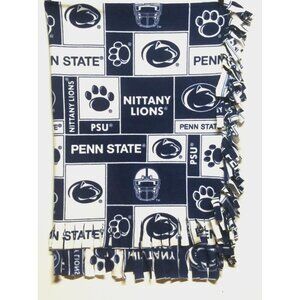 Northwest NCAA Penn State Un PSU Nittany Lions Throw Blanket fringed blue white